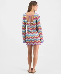 Miken Juniors' Chevron Dress Swim Cover-Up, Exclusively at Macy's