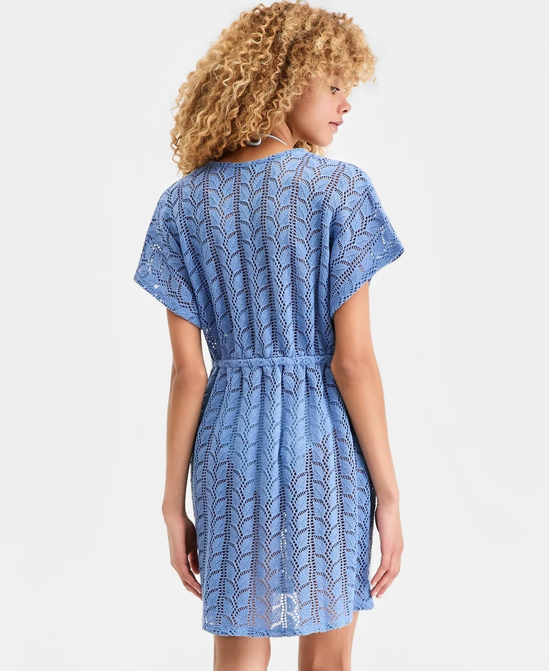 Miken Women's Crochet Tassel-Tie Kimono Cover-Up, Macy's Exclusive
