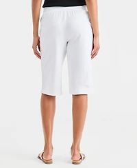 Style & Co Women's Mid Rise Sweatpant Bermuda Shorts, Created for Macy's