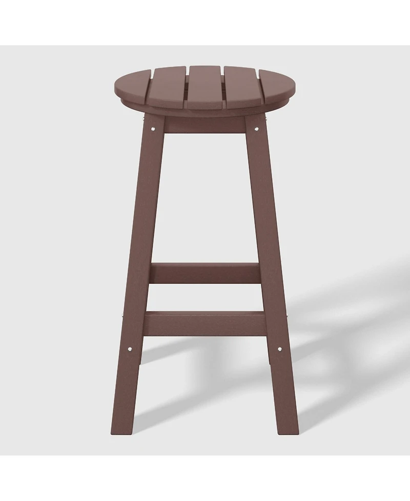 WestinTrends 24" Hdpe Outdoor Patio Round Counter Height Bar Stool
