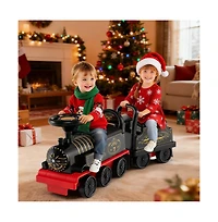 Hongge Electric Ride On Train with Detachable Carriage and Interactive Sounds for Kids