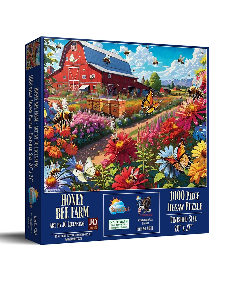 SunsOut Honey Bee Farm 1000 piece Jigsaw Puzzle for Adults
