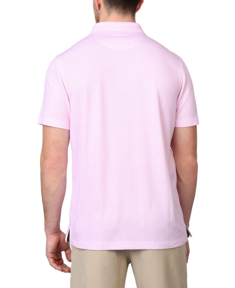 Tailorbyrd Men's Geo Floral Modal Pique Polo
