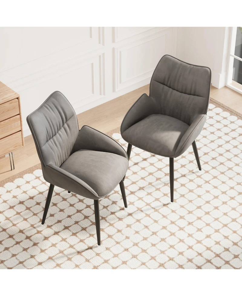 Streamdale Furniture Elegant Velvet Dining Chairs (Set of 2)