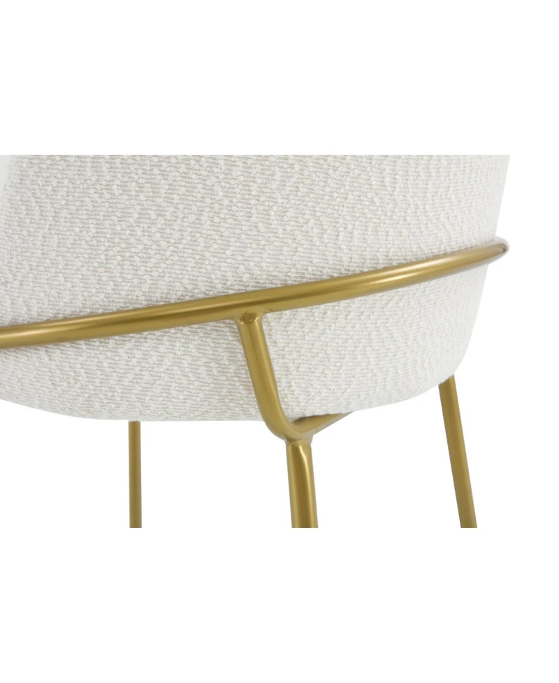 Modern Dining Chairs Set of 2, White and Brown, Comfort and Style