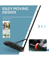 Soozier Portable Basketball Sd & Height Adjustable with Fillable Bottom Base