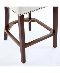 Streamdale Furniture Mid Century Modern Beige Bar Stools Set of 2