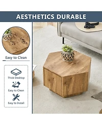 Streamdale Furniture Hexagonal Coffee Table with Drawers