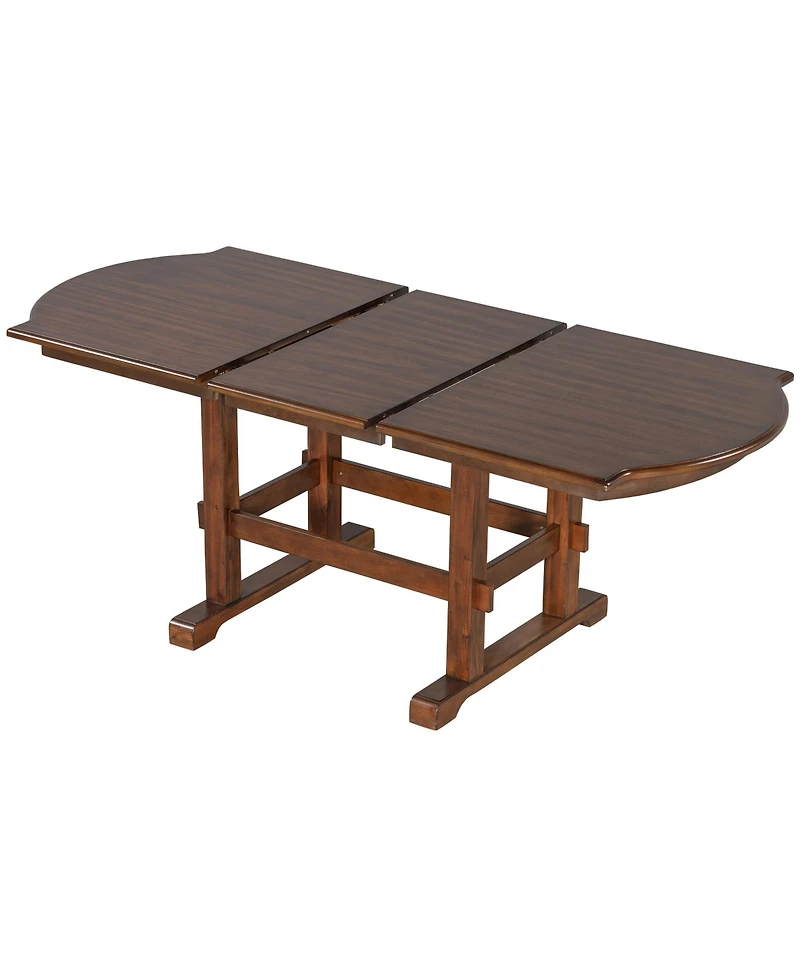 Streamdale Furniture Extendable Wood Dining Table Set with Bench & 4 Chairs