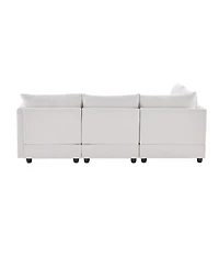 Streamdale Modern Modular Sectional Sofa w/ Ottoman & Pillows