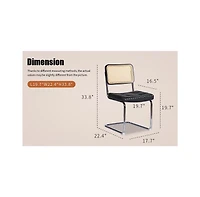 Streamdale Furniture Faux Leather Rattan Accent Chairs (Set of 2), Breuer-Designed