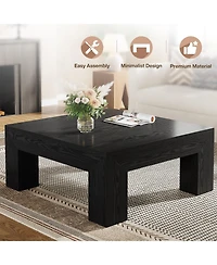 Tribesigns 39.4-Inch Square Coffee Table for Living Room, Farmhouse All Mdf Accent Center Cocktail
