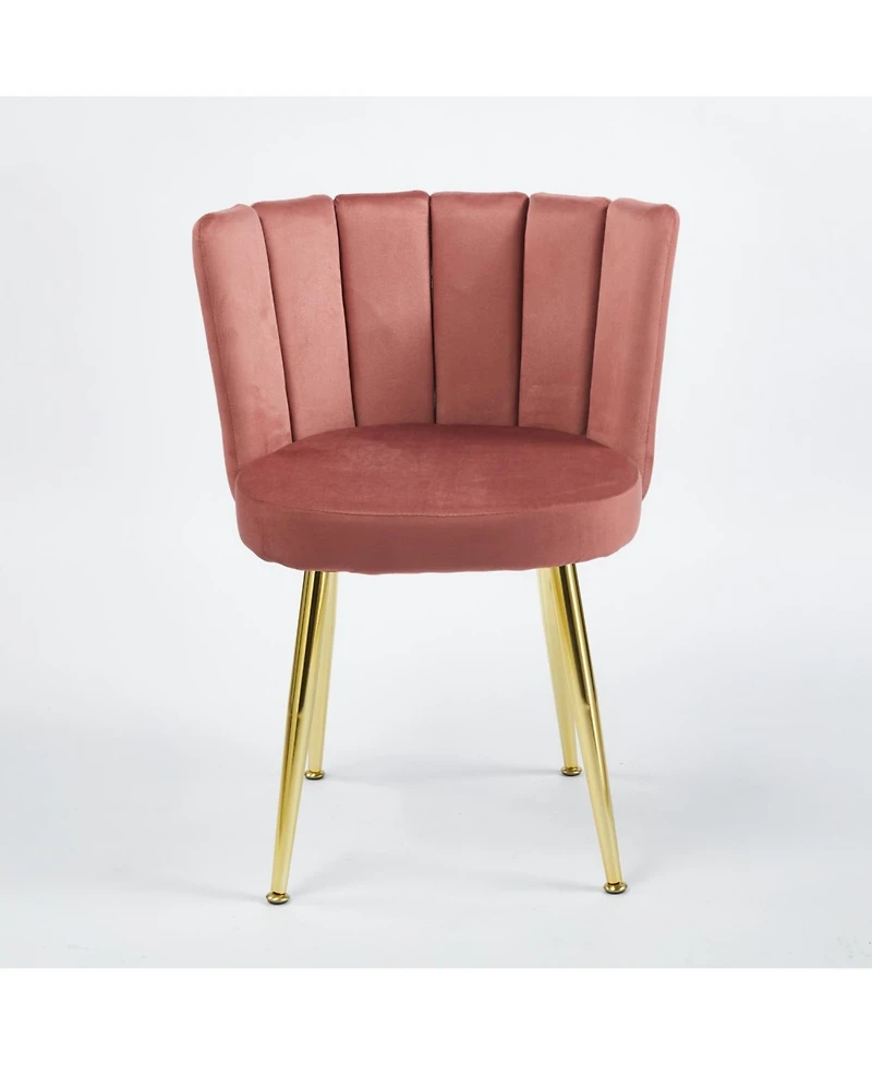 Streamdale Modern Velvet Dining Chair (Set of 2) with Gold Legs