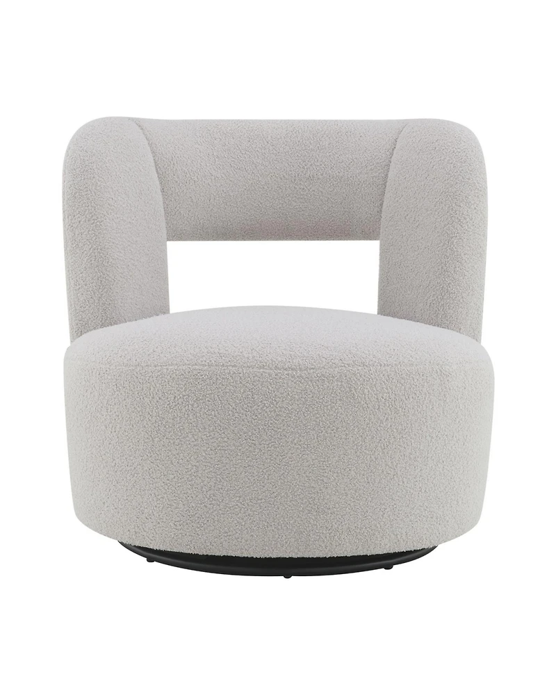 Streamdale Furniture Teddy Fabric Swivel Accent Chair for Living Room Bedroom