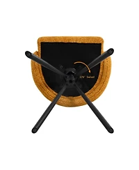 Streamdale Furniture Swivel Orange Upholstered Chairs (Set of 2)