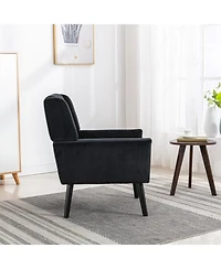Streamdale Furniture Velvet Accent Chair with Legs