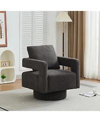 Streamdale Furniture Modern Open-Back Swivel Accent Chair, 360 Rotation