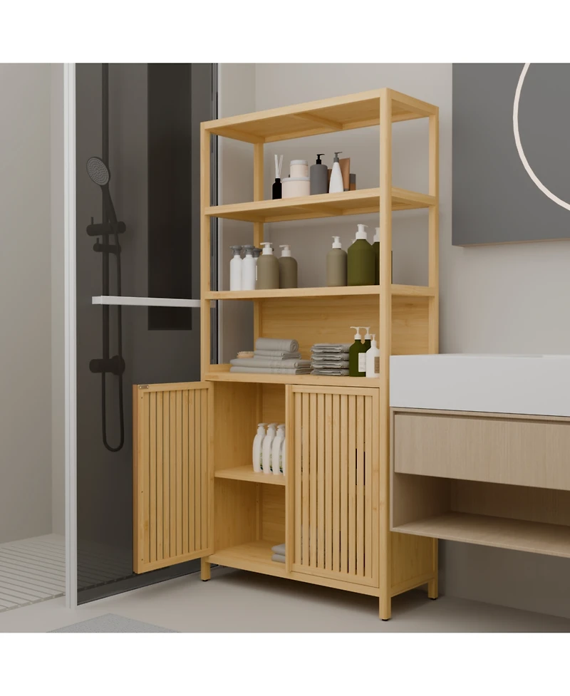 Streamdale Furniture 38-inch tall double-door high-capacity multi-scene use storage rack