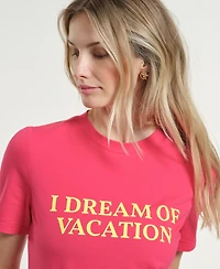 Isaac Mizrahi Women's I Dream of Vacation Graphic T-Shirt