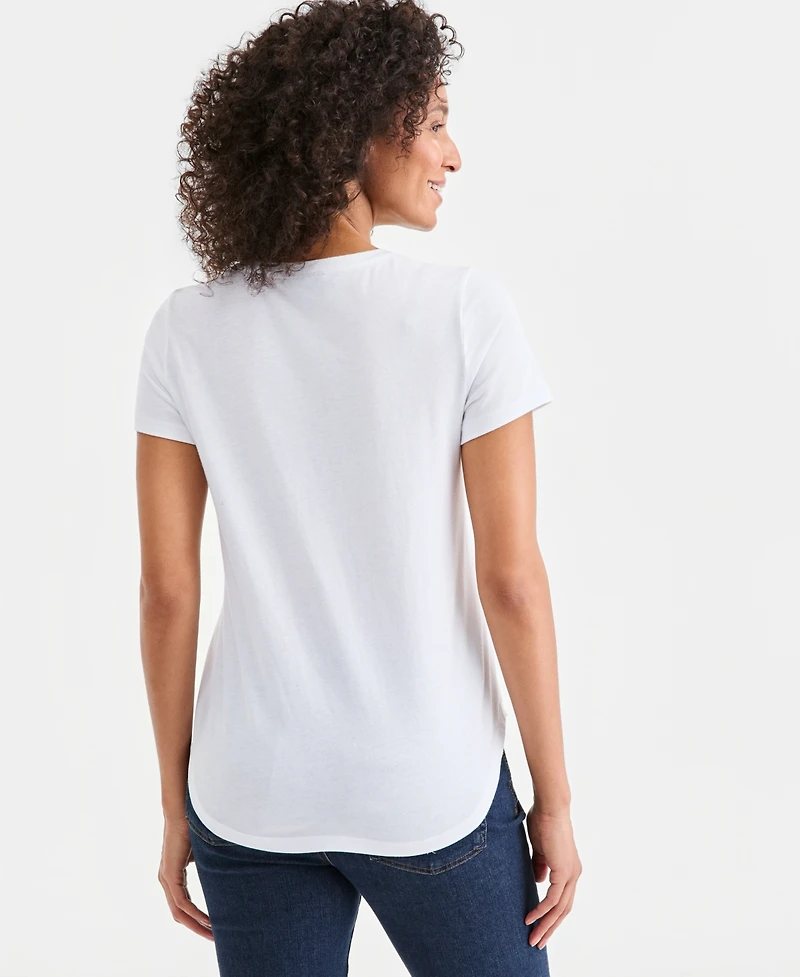 Style & Co Petite Crewneck Short-Sleeve T-Shirt, Macy's Exclusive