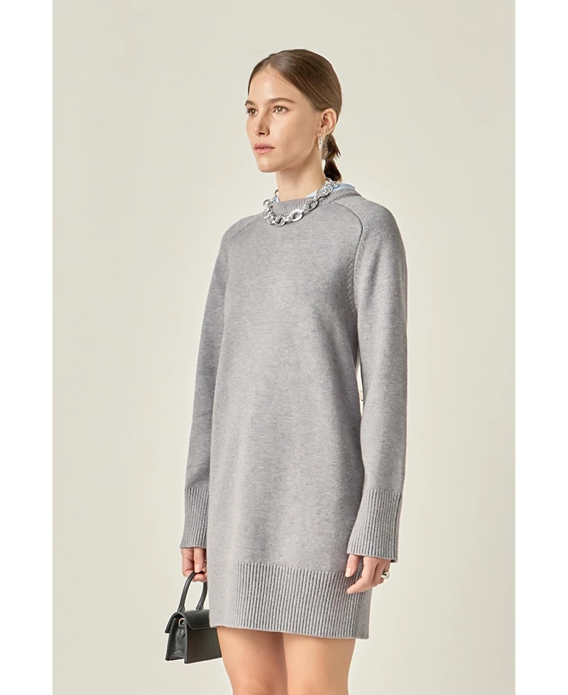 English Factory Women's Knit Mini Dress