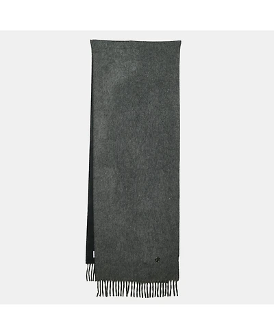 Pre-Owned Burberry Grey Cashmere Fringed Scarf