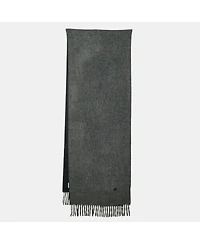 Pre-Owned Burberry Grey Cashmere Fringed Scarf