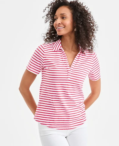 Style & Co Petite Solid Modern Polo Shirt, Macy's Exclusive