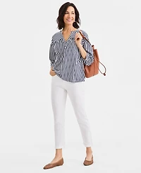 Style & Co Women's Printed 3/4 Sleeve Split-Neck Top, Macy's Exclusive