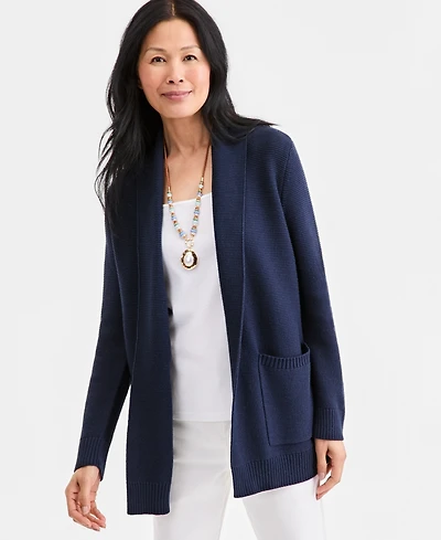 Style & Co Women's Open Front Stitch Cardigan Sweater, Macy's Exclusive
