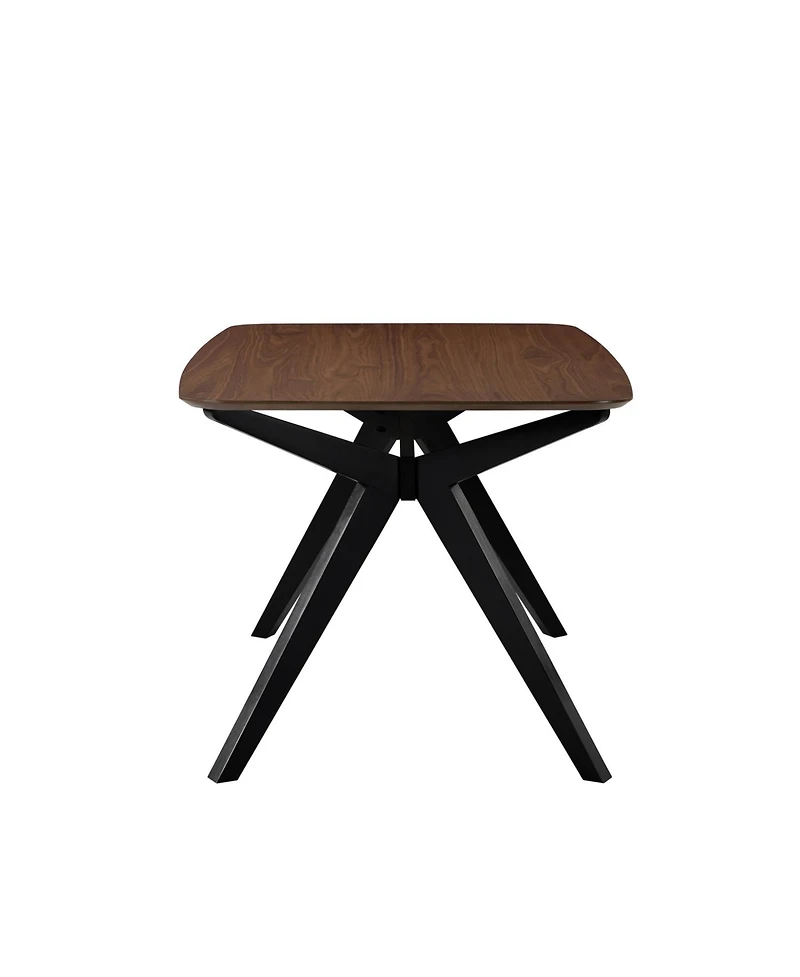 Streamdale Furniture Wood Dining Table ,Walnut+Black
