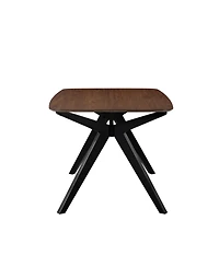 Streamdale Furniture Wood Dining Table ,Walnut+Black