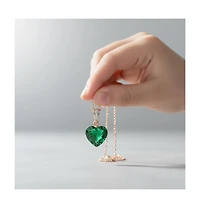 Sterling Silver Cubic Zirconia Heart shape Necklace