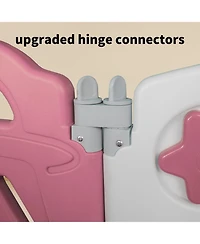 Streamdale Furniture 16-Panel Foldable Baby Playpen with Adjustable Shape and Safety Gate