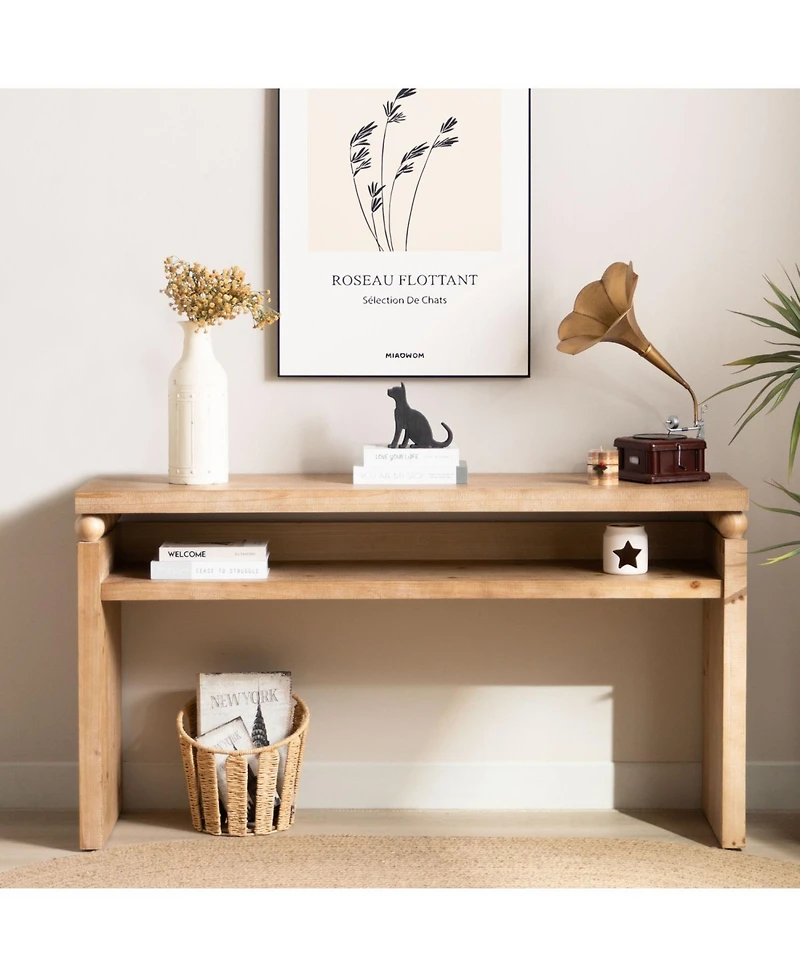 Streamdale Furniture Rustic Console Table with Shelf