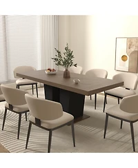 Streamdale Furniture Extendable Dining Table, 4-10 People, Black Pedestal Base