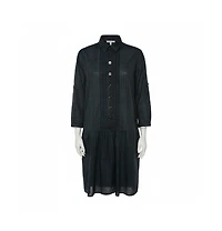 Pre-Owned Burberry Women's Checkered Cotton Pintuck Detail Shift Dress