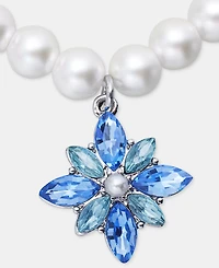 Charter Club 2-Pc. Set Stone & Imitation Pearl Stretch Bracelets, Macy's Exclusive