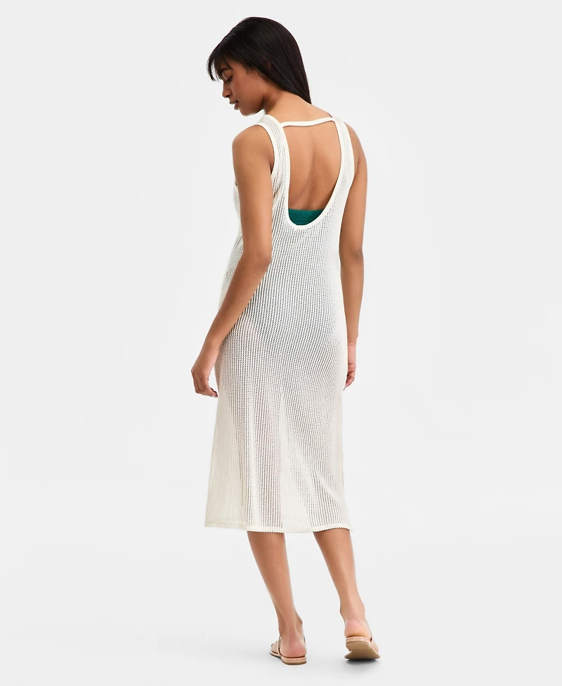 Miken Juniors' Low-Back Midi Dress Swim Cover-Up, Created for Macy's