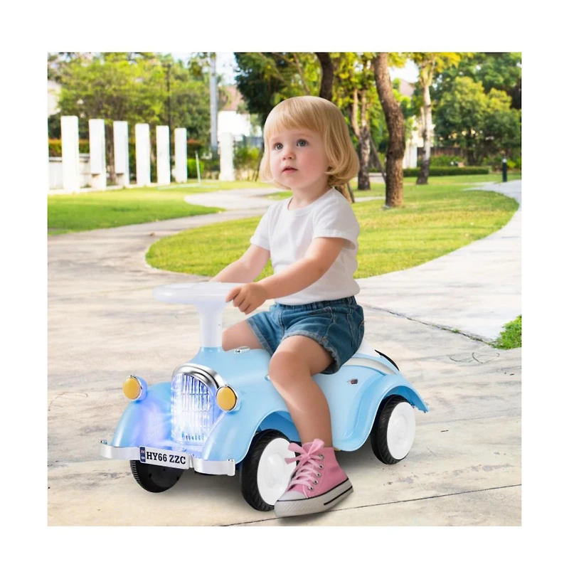 Hongge Toddler Ride On Sliding Car with Horn and Led Headlight