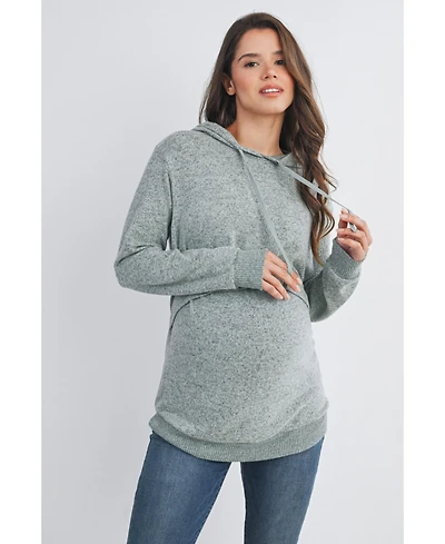 Hello Miz Maternity Double Layer Long Sleeve Nursing Hoodie