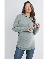 Hello Miz Maternity Double Layer Long Sleeve Nursing Hoodie