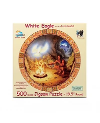 SunsOut White Eagle 500 piece Jigsaw Puzzle for Adults Round