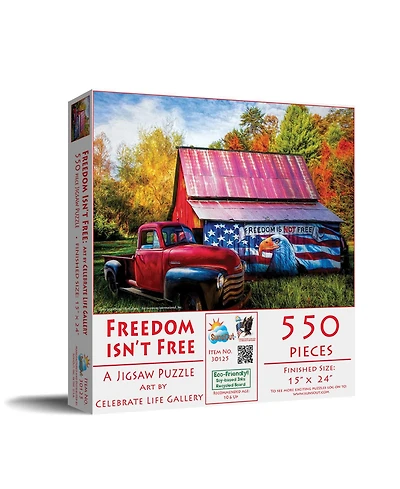SunsOut Freedom Isn't Free 550 piece Jigsaw Puzzle for Adults Fourth of July