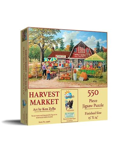 SunsOut Harvest Market 550 piece Jigsaw Puzzle for Adults Halloween