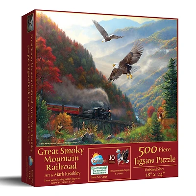 SunsOut Great Smoky Mountain Railroad 500 piece Jigsaw Puzzle for Adults
