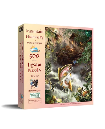 SunsOut Mountain Hideaway 500 piece Jigsaw Puzzle for Adults