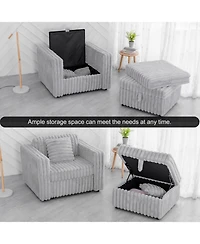 Streamdale Furniture 44.9" Modular Sofa Comfortable & Stylish (Matches 30.7" Ottoman