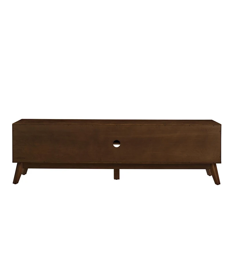 Streamdale Furniture Rattan Tv Stand for 75" TVs - Walnut