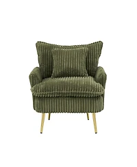 Streamdale Green Corduroy Accent Chair - Apartment, Office, Living Room